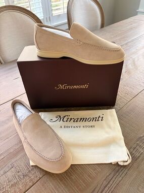 Men’s Suede Slip-On Loafers in Beige